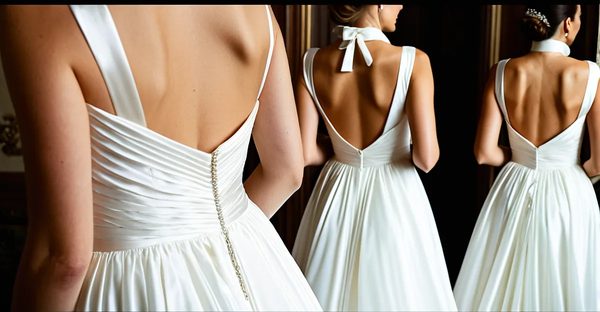 Les robes fluides avec collières de dos : élégance nuptiale
